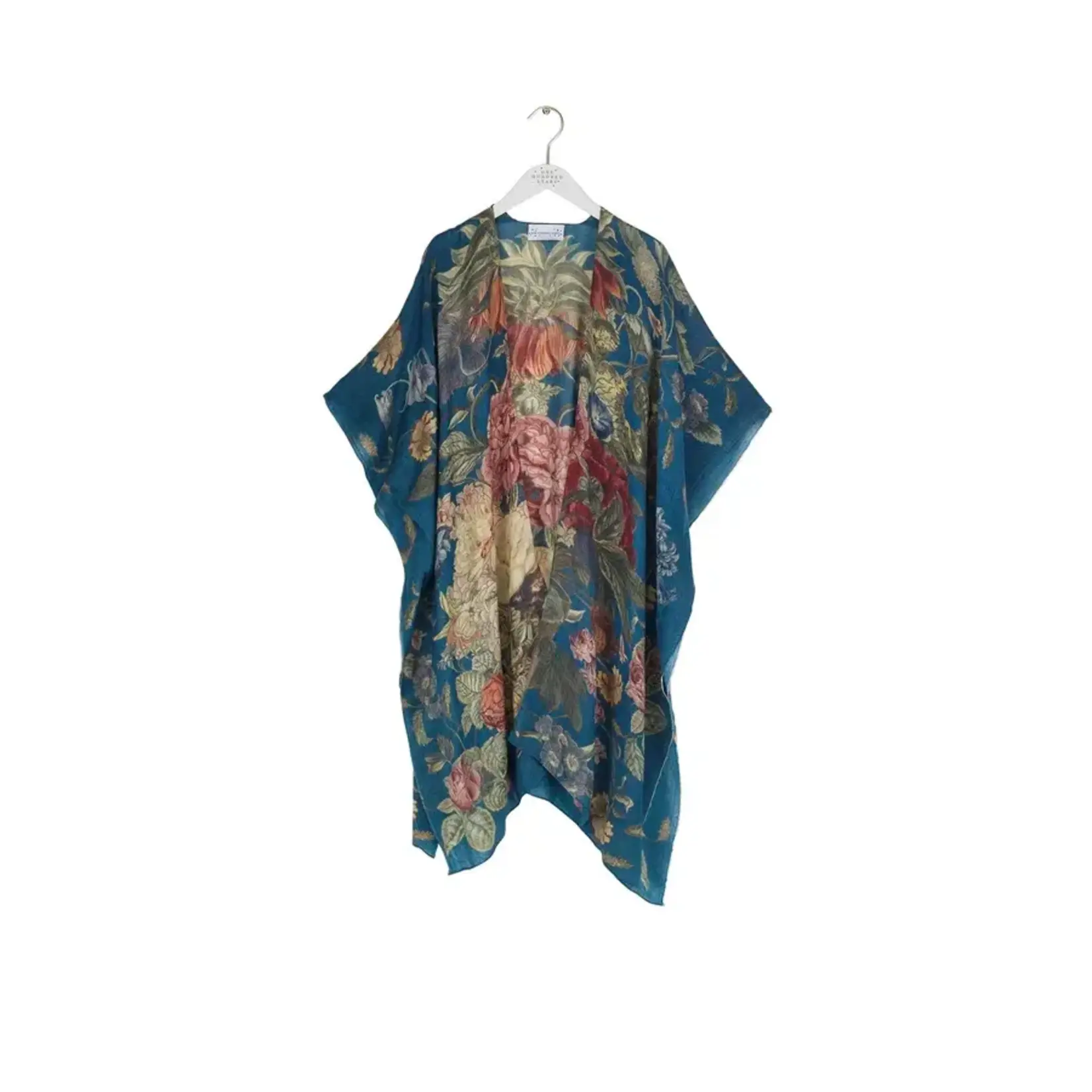 ONE HUNDRED STARS Primula Teal Wool Throwover