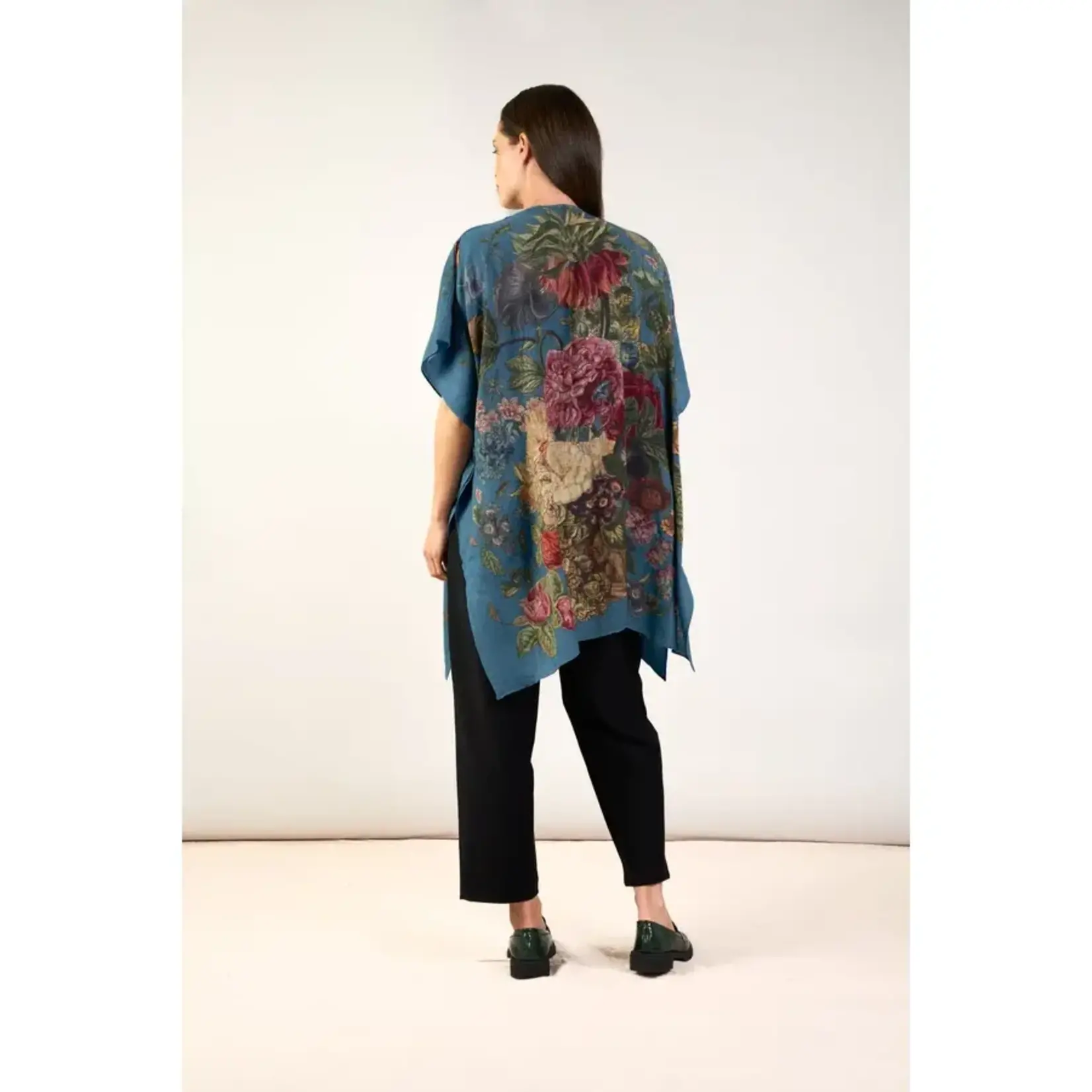 ONE HUNDRED STARS Primula Teal Wool Throwover