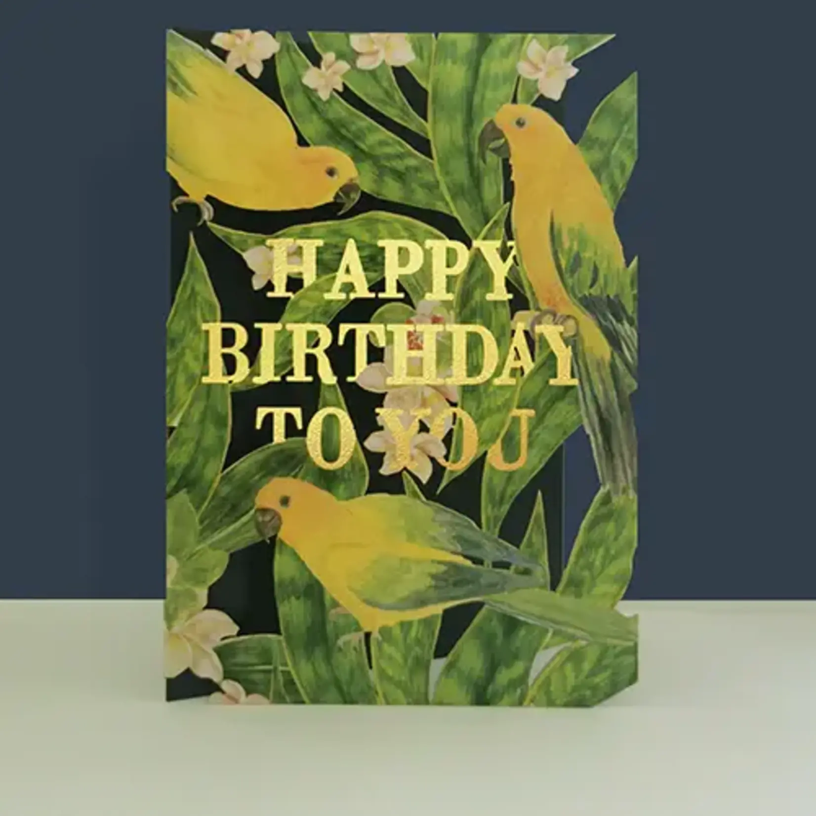 AllJoy Design Happy Birthday Parrot Laser Cut Card