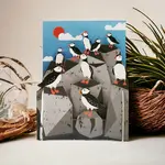 AllJoy Design Puffins 3D Pop Up Card