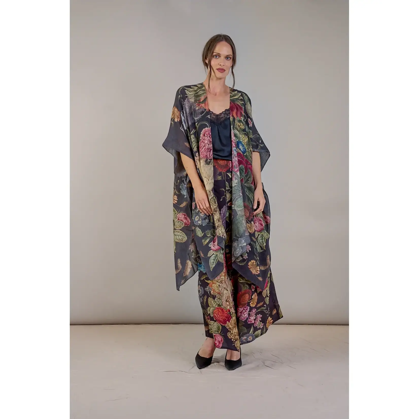 ONE HUNDRED STARS Primula Grey Black Wool Throwover