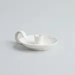 St. Eval St Eval White Speckle 1/2" Candle Holder with Handle