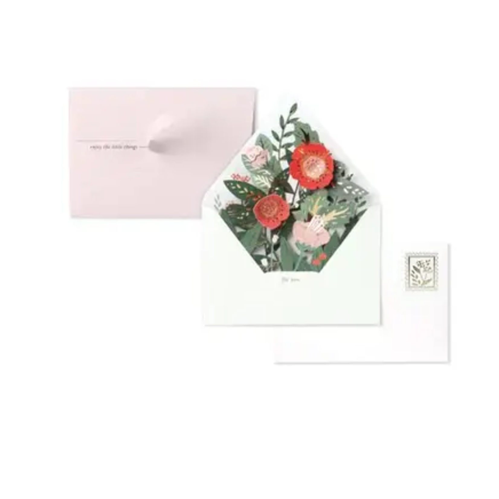 Ohh Deer Floral Envelope 3D Layer Greeting Card