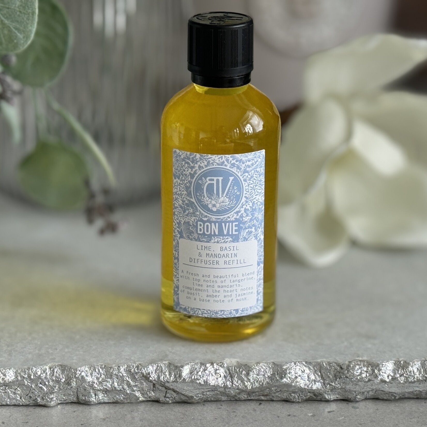 Heaven Scent LIME BASIL AND MANDARIN Bon Vie 100ml Reed Diffuser Refill