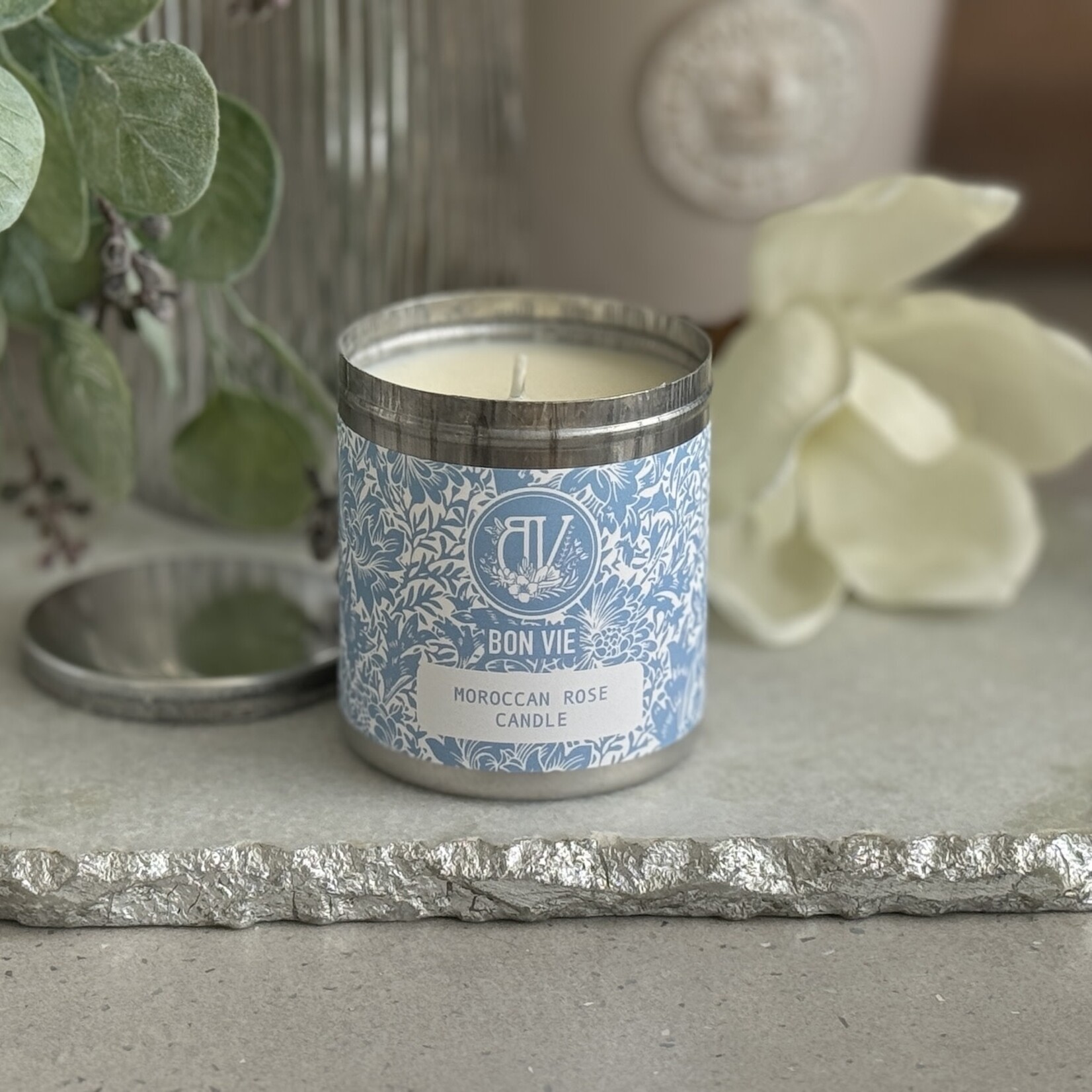 Heaven Scent MOROCCON ROSE Bon Vie 200ml Aluminium Tin Candle