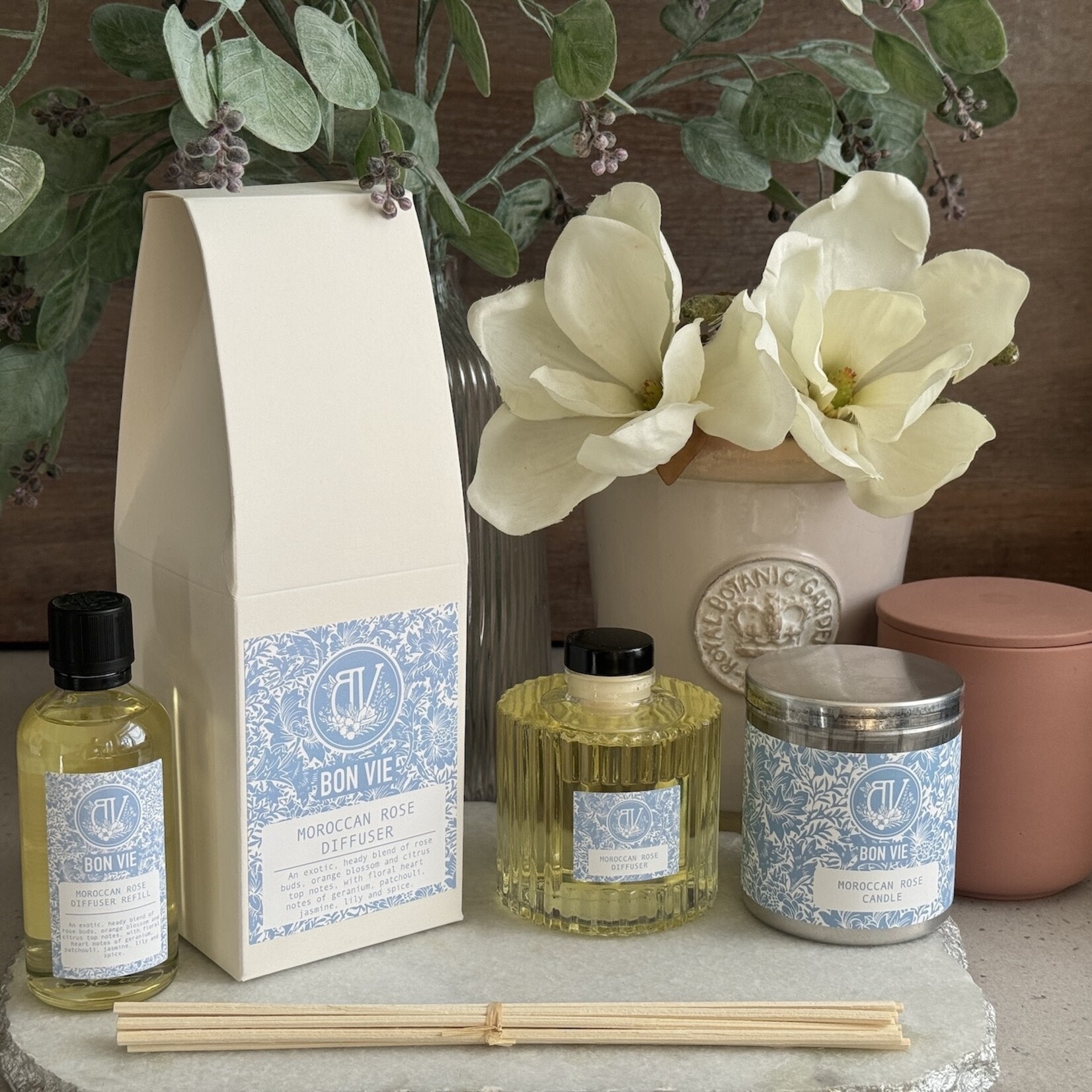 Heaven Scent MOROCCON ROSE Bon Vie 200ml Aluminium Tin Candle