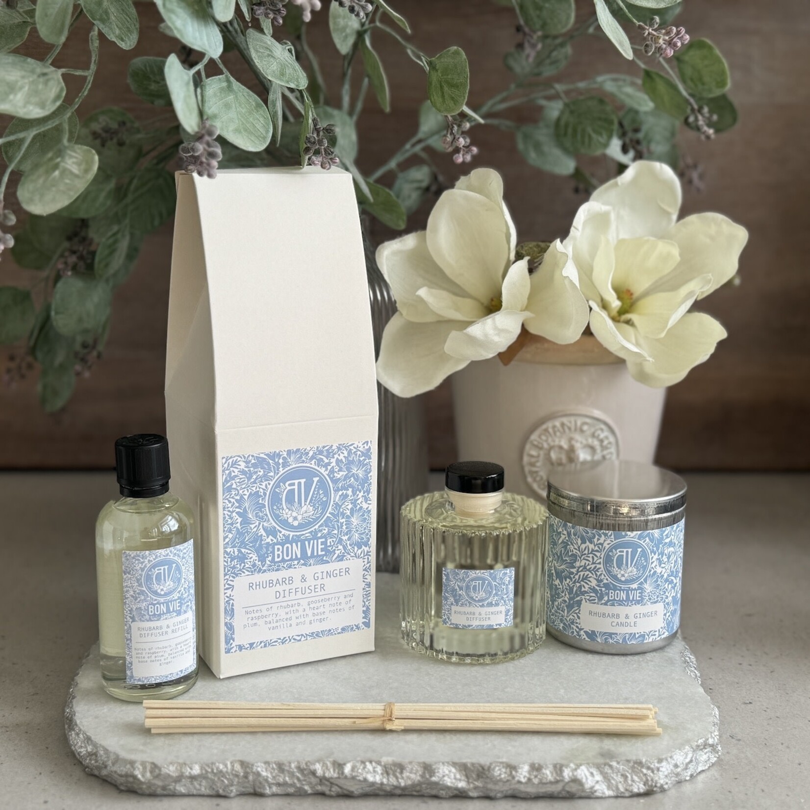 Heaven Scent RHUBARB AND GINGER Bon Vie 200ml Aluminium Tin Candle