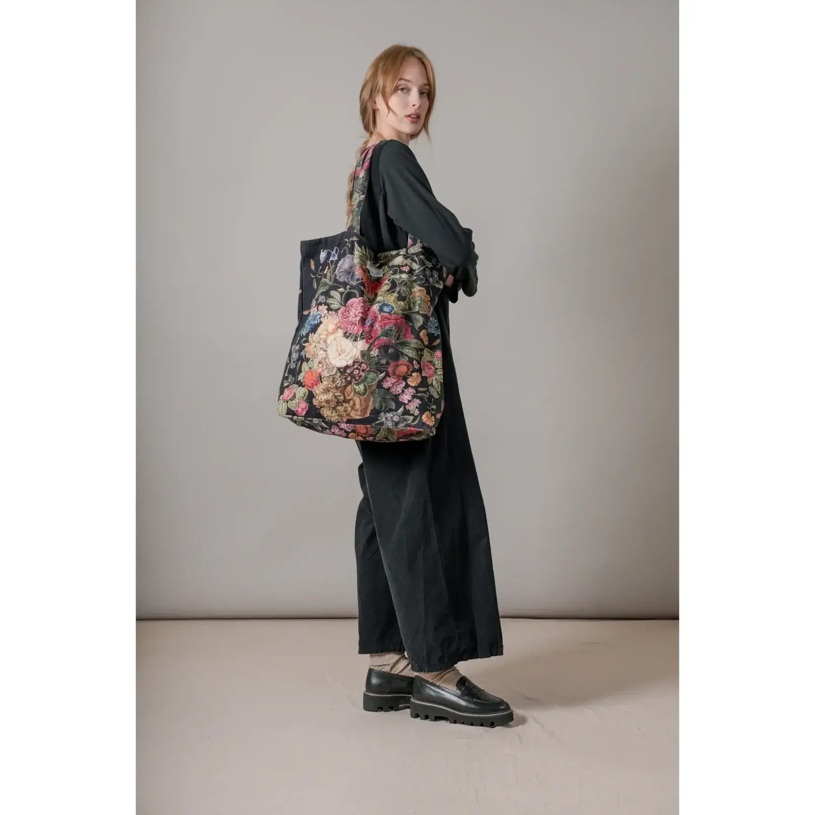 ONE HUNDRED STARS Primula Black Canvas Bag
