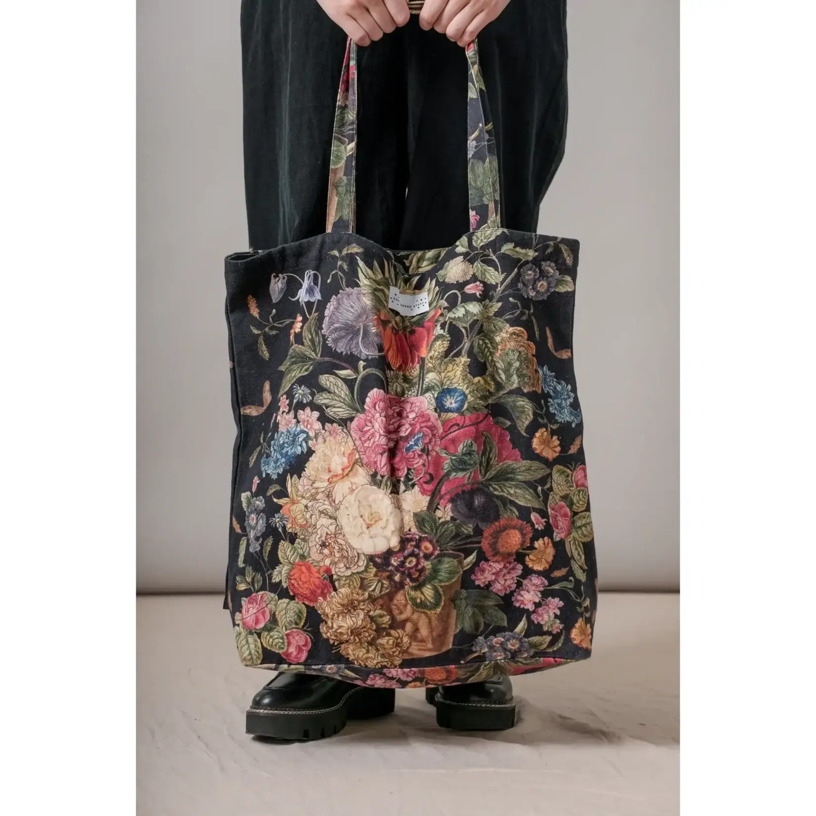 ONE HUNDRED STARS Primula Black Canvas Bag