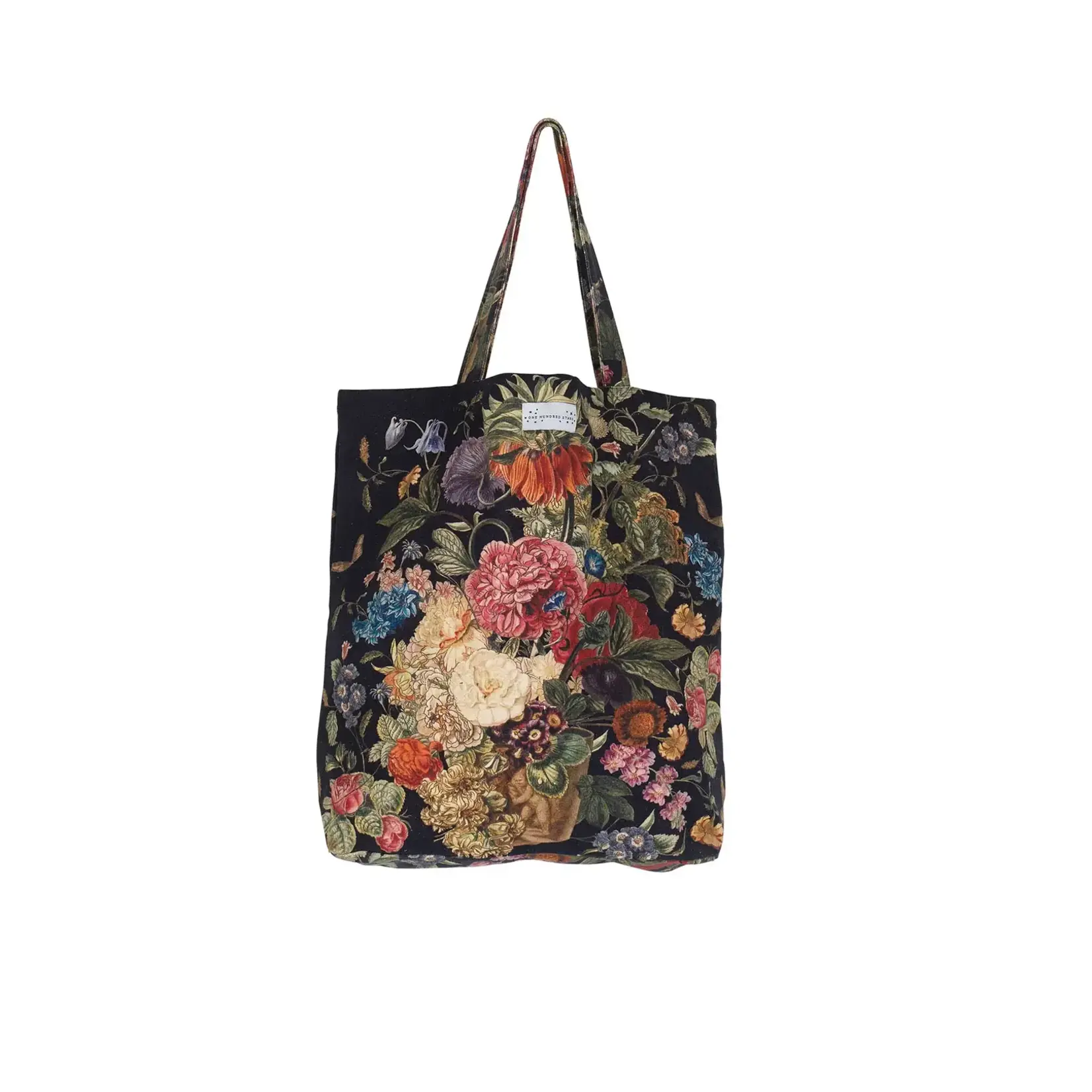 ONE HUNDRED STARS Primula Black Canvas Bag