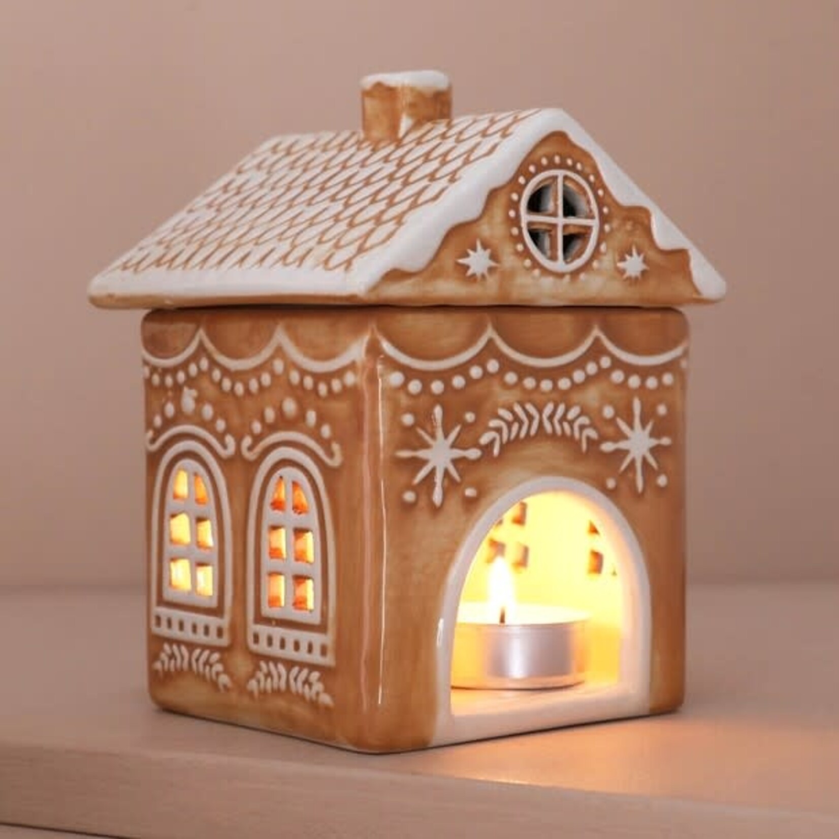 Lisa Angel Gingerbread House Ceramic Wax Melt Burner