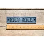IRON RANGE Plaque BOOT ROOM Cast Antique Iron 200mm x 45mm