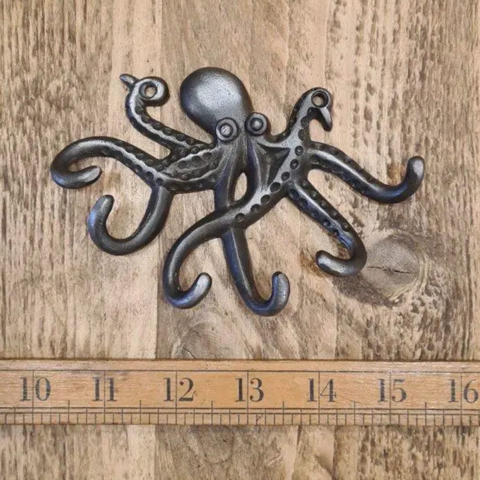 IRON RANGE Multi Hook OCTOPUS Small Angled Head Cast Antique Iron 150mm