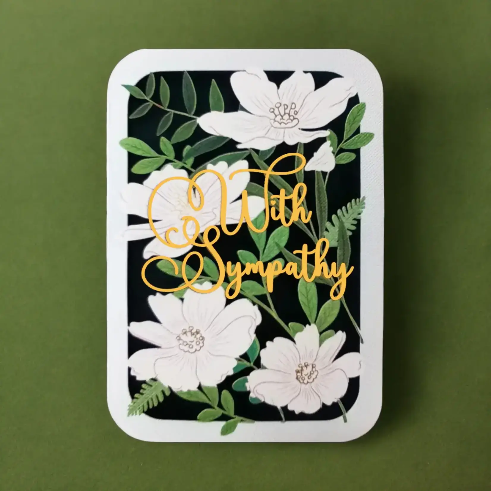 AllJoy Design With Sympathy Laser Cut Card with Border