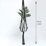 East of India Hanging  Black Macrame Medium Pot Holder