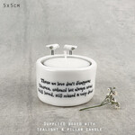 East of India Those we love don't disappear candle holder with tealight and pillar
