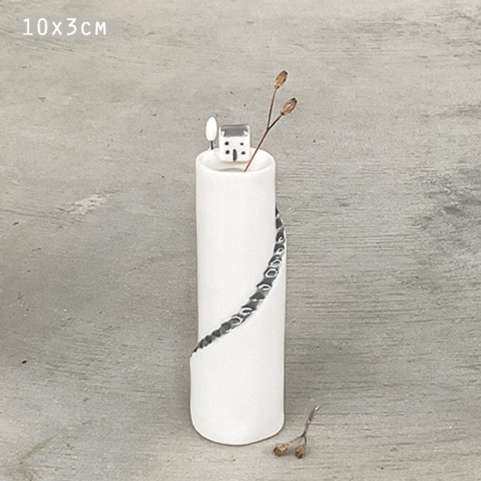 East of India Medium Cliff house tall vase