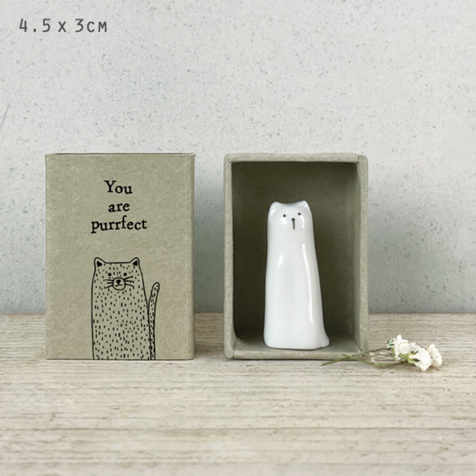 East of India Tall Cat in matchbox