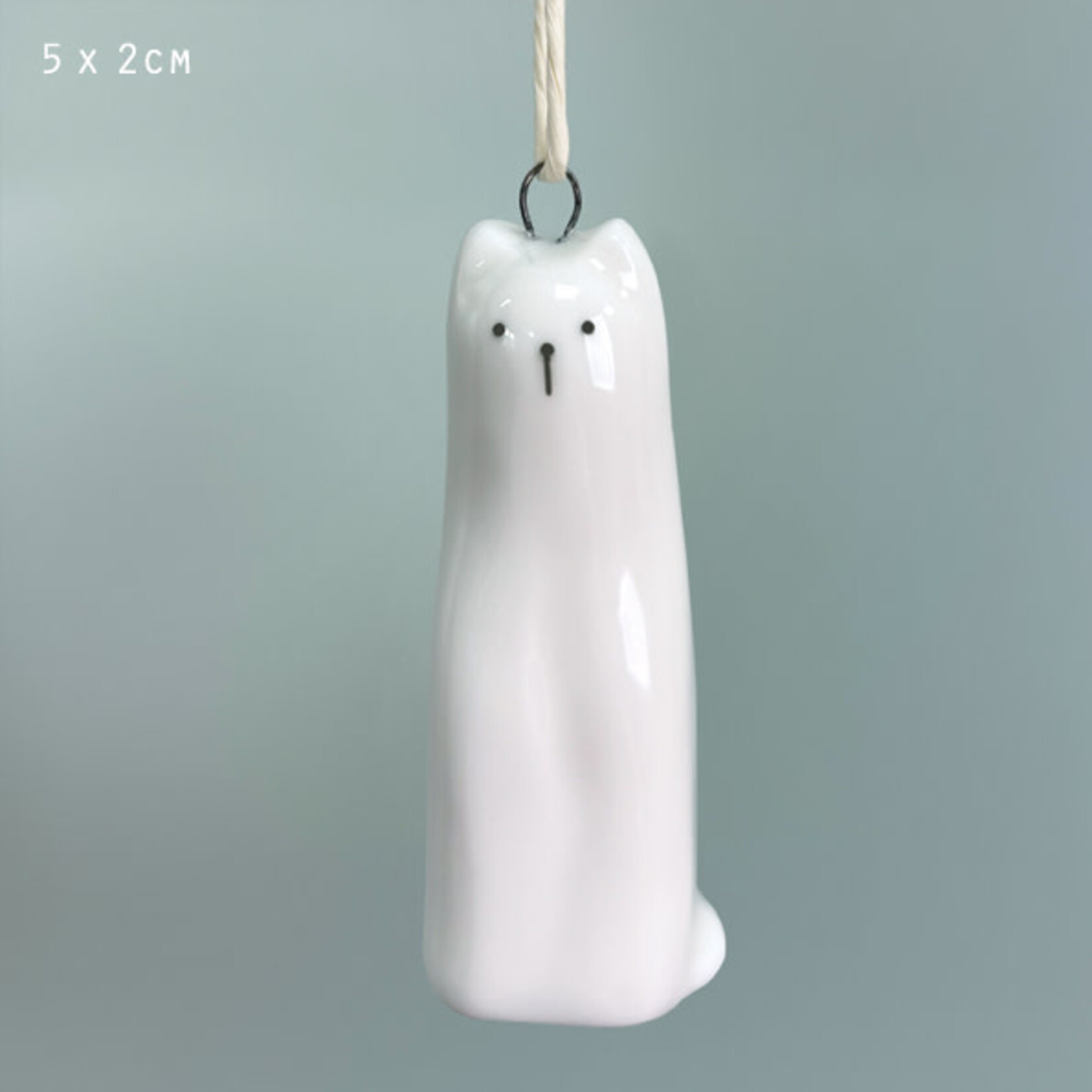 East of India Porcelain Hanging Cat