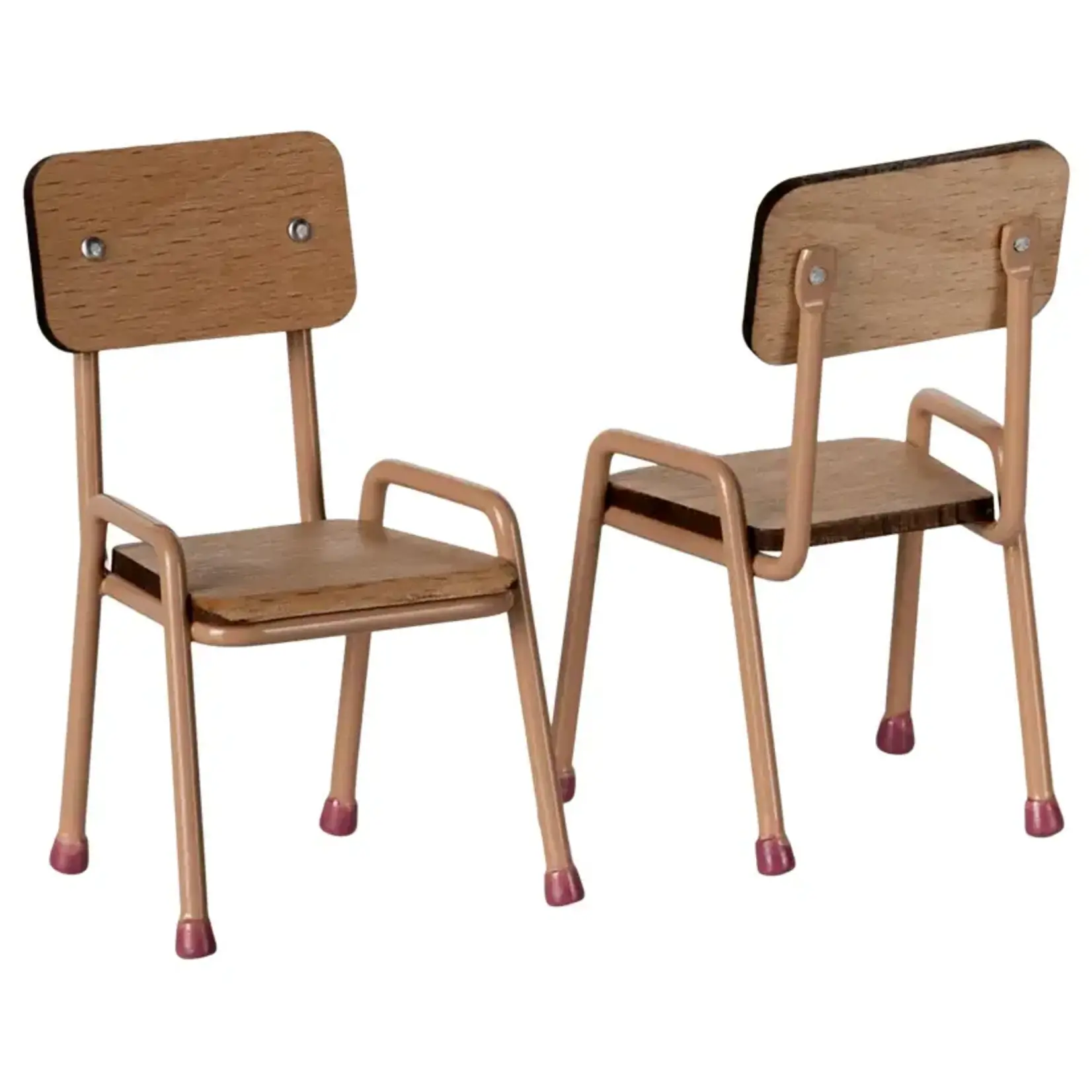 Maileg Maileg Table and chair set Mouse - Dark powder