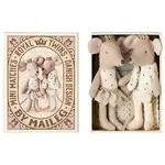 Maileg Maileg Royal twins mice, Little sister and brother in matchbox