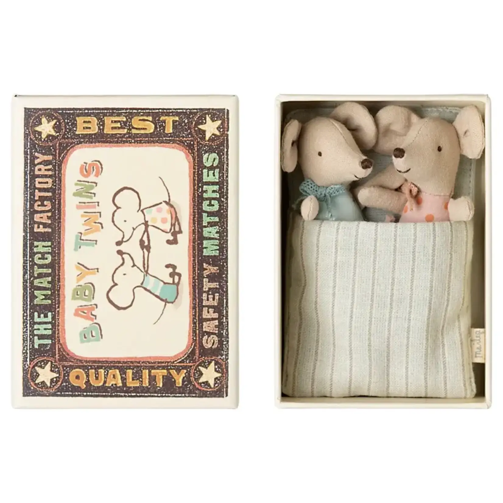 Maileg Maileg Twins Baby mice in matchbox