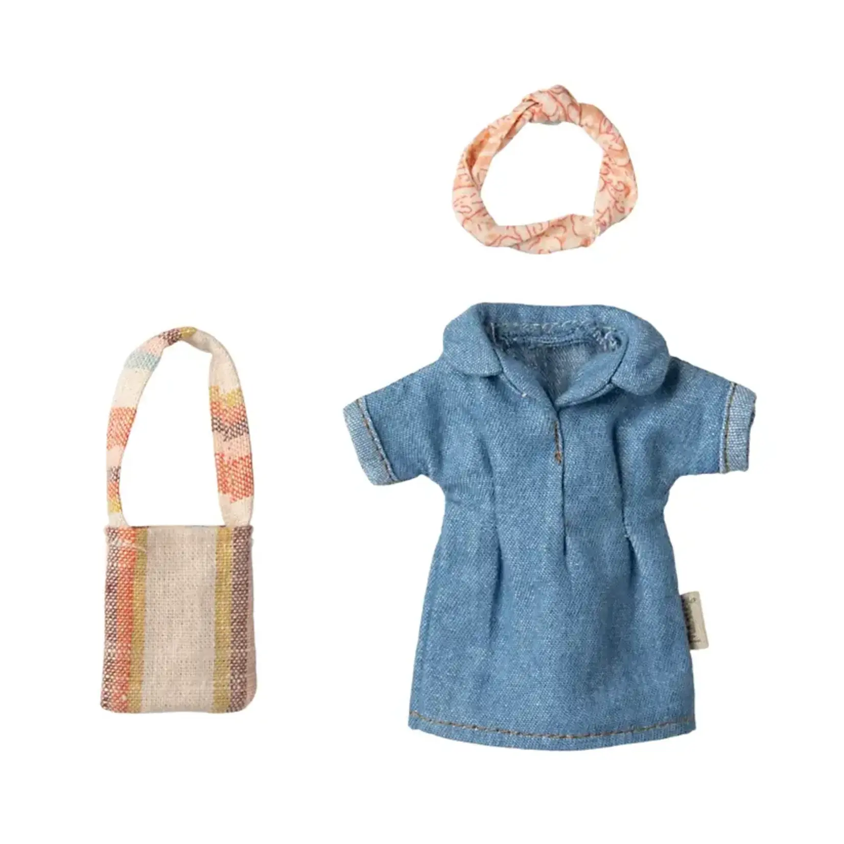 Maileg Maileg Denim dress and bag Mum mouse CLOTHES