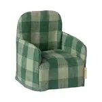 Maileg Maileg Folding chair Mouse - Large Green check