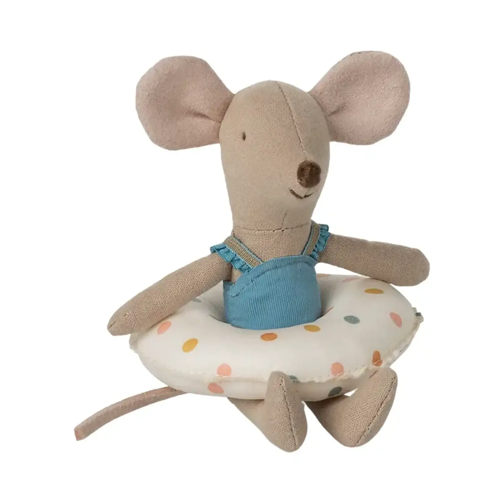 Maileg Maileg Beach mouse with float Little sister - Multi dot