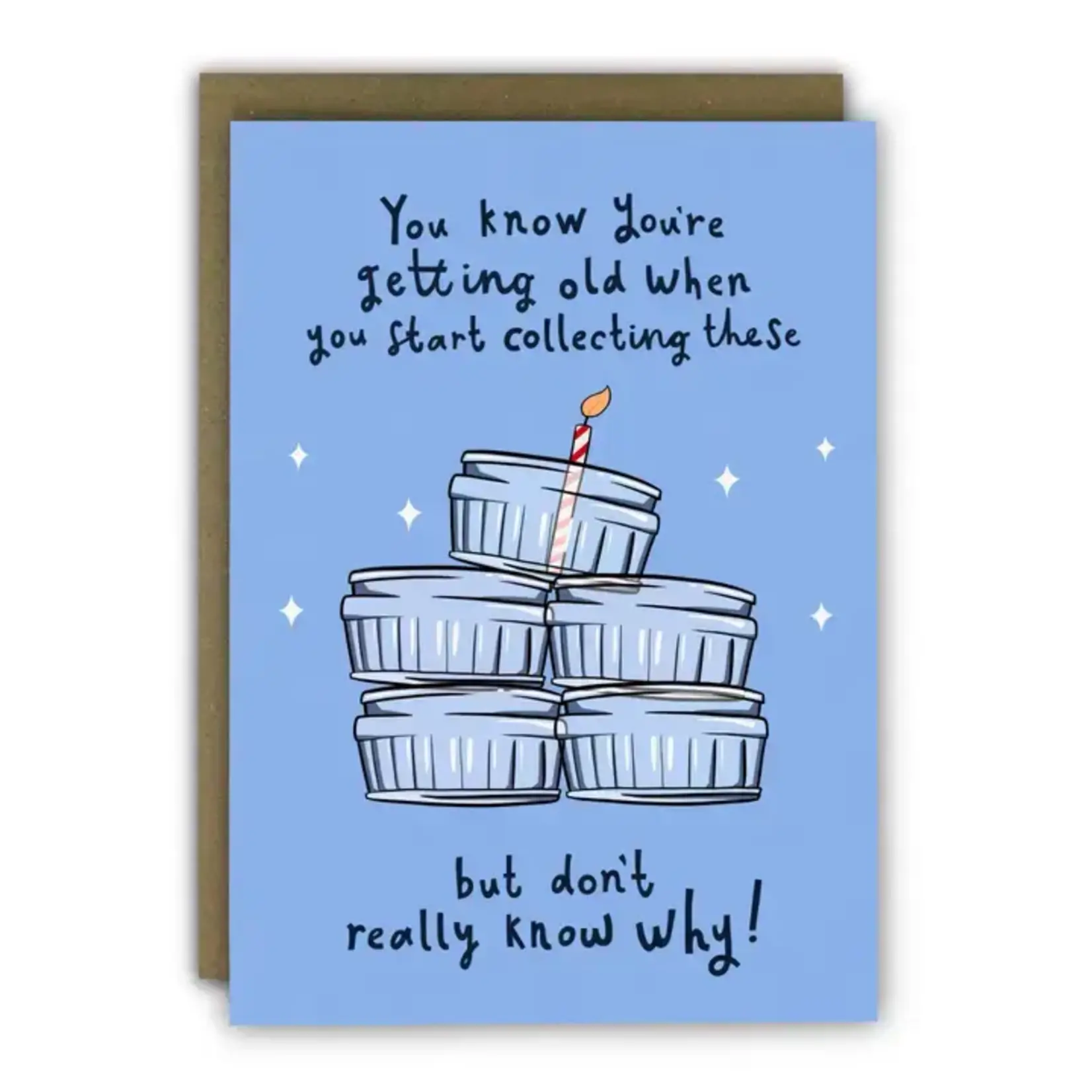 Running With Scissors Gu Pots Glass Ramekin Collection Birthday Card