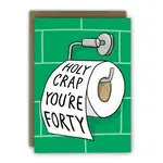 Running With Scissors Holy Crap You’re Forty 40th Birthday Card