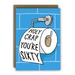 Running With Scissors Holy Crap You’re Sixty 60th Birthday Card