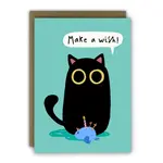 Running With Scissors Make A Wish Sarcastic Cat Birthday Card