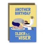 Running With Scissors Older But No Wiser Drunk Man Birthday Card