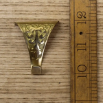 IRON RANGE Picture Rail Hook TRINITY PRESSED Antique Brass 50mm