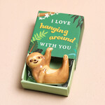 Lisa Angel Tiny Matchbox Ceramic Sloth Token