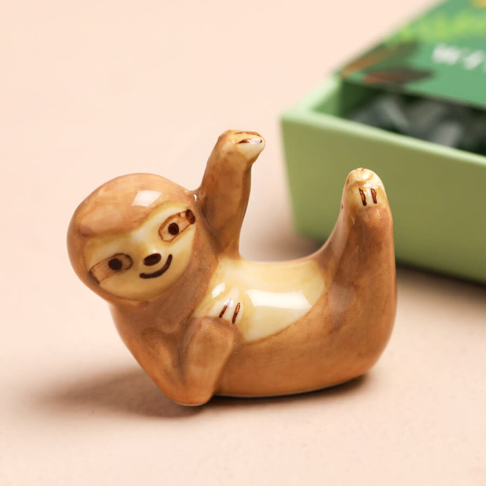 Lisa Angel Tiny Matchbox Ceramic Sloth Token