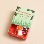 Lisa Angel Tiny Matchbox Ceramic Mushroom Token