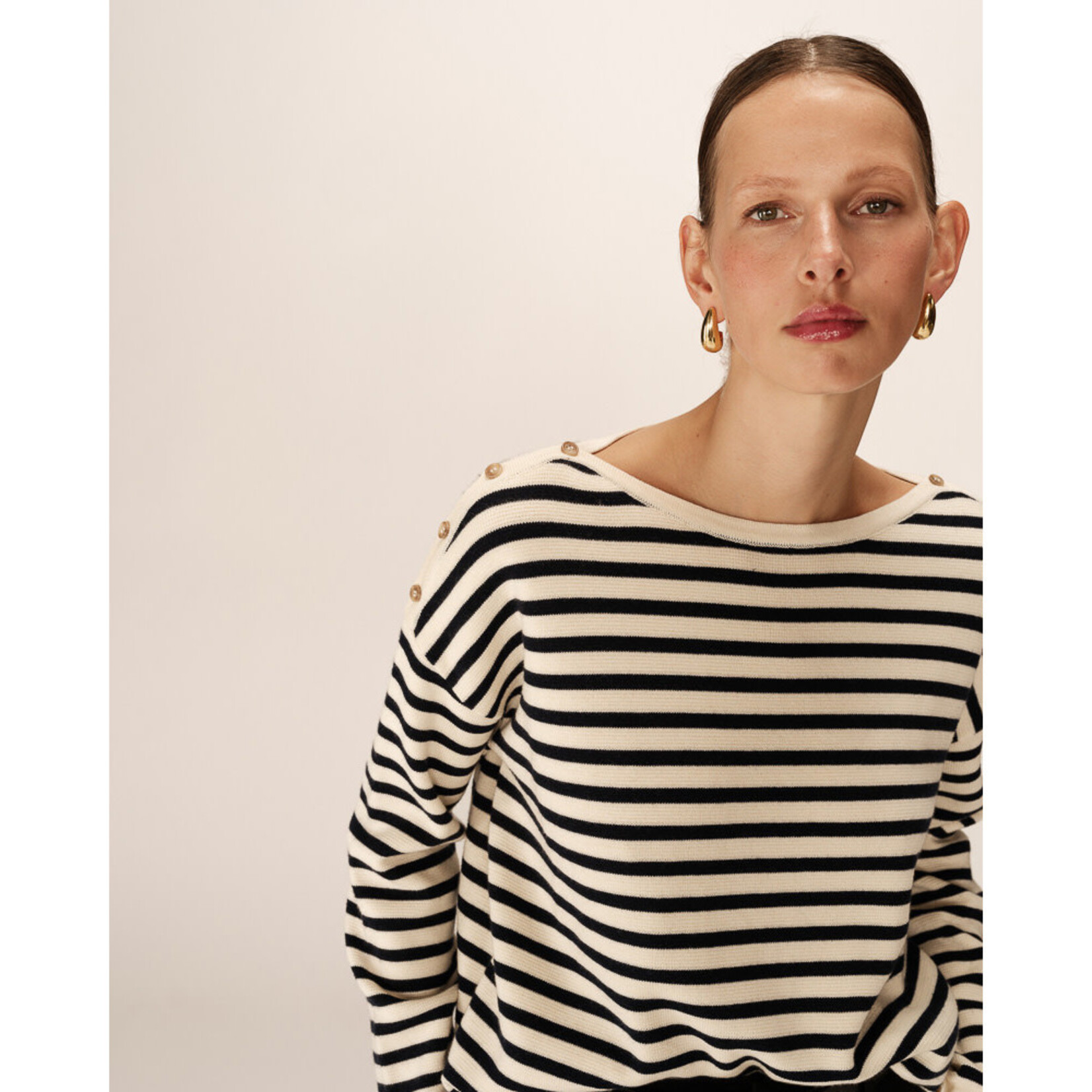 Grace & Mila Ecru Pachamama Sweater Striped Jumper