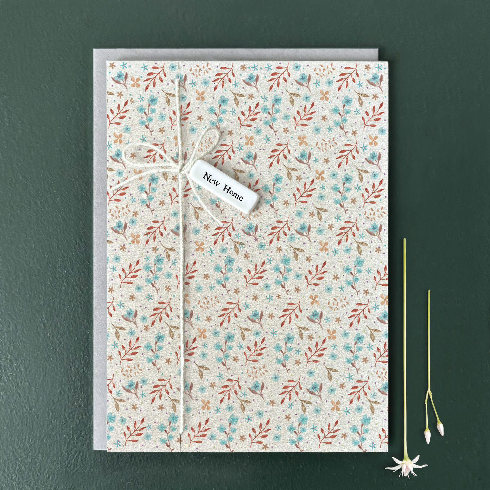 East of India Porcelain tag card-New home