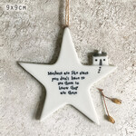 East of India Porcelain Hanging Star-Mothers are like stars