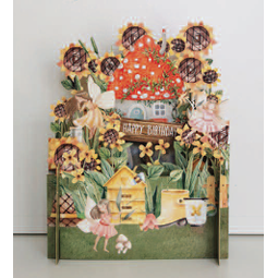 Fairy Garden Pop Up 3D Card - Homebird House