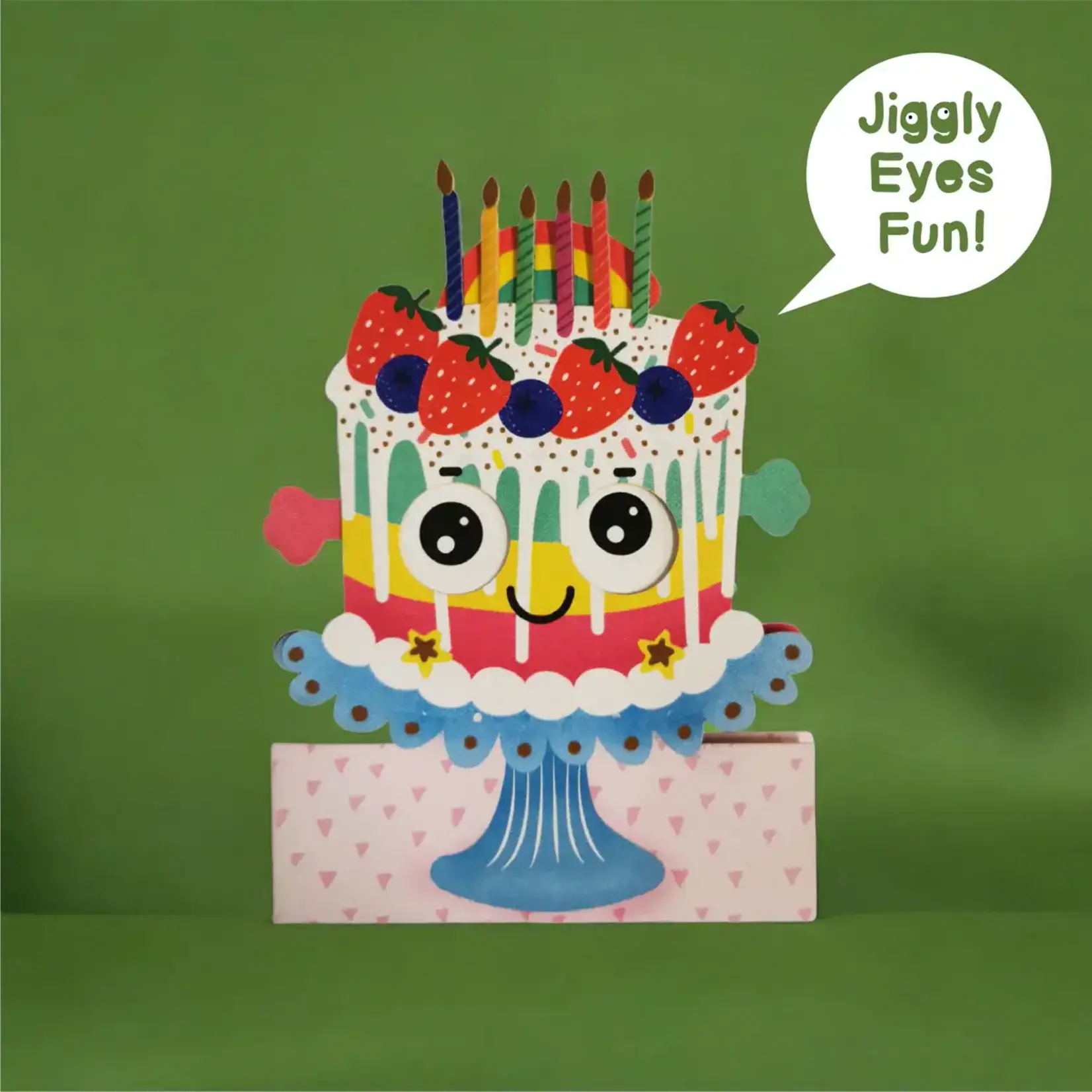 AllJoy Design Jiggly Eyes Birthday Cake Card