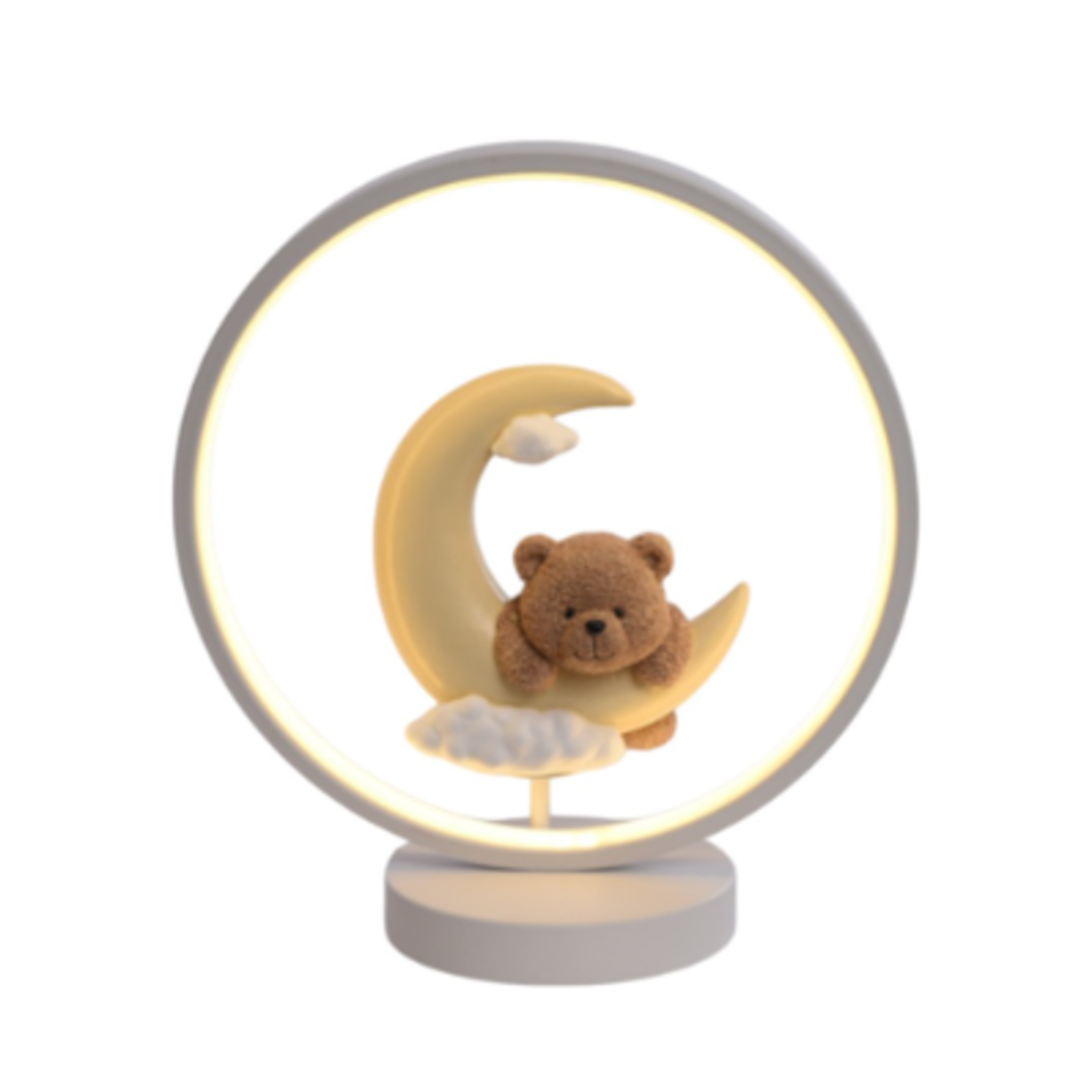 Steepletone Resin Bear Solo Ring light with In Line Switch - USB Powered