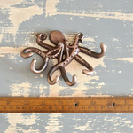 IRON RANGE SMALL Multi Hook OCTOPUS Small Angled Head Antique Copper 85 x 125mm