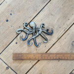 IRON RANGE Multi Hook OCTOPUS Small Angled Head Antique Brass 85 x 125mm