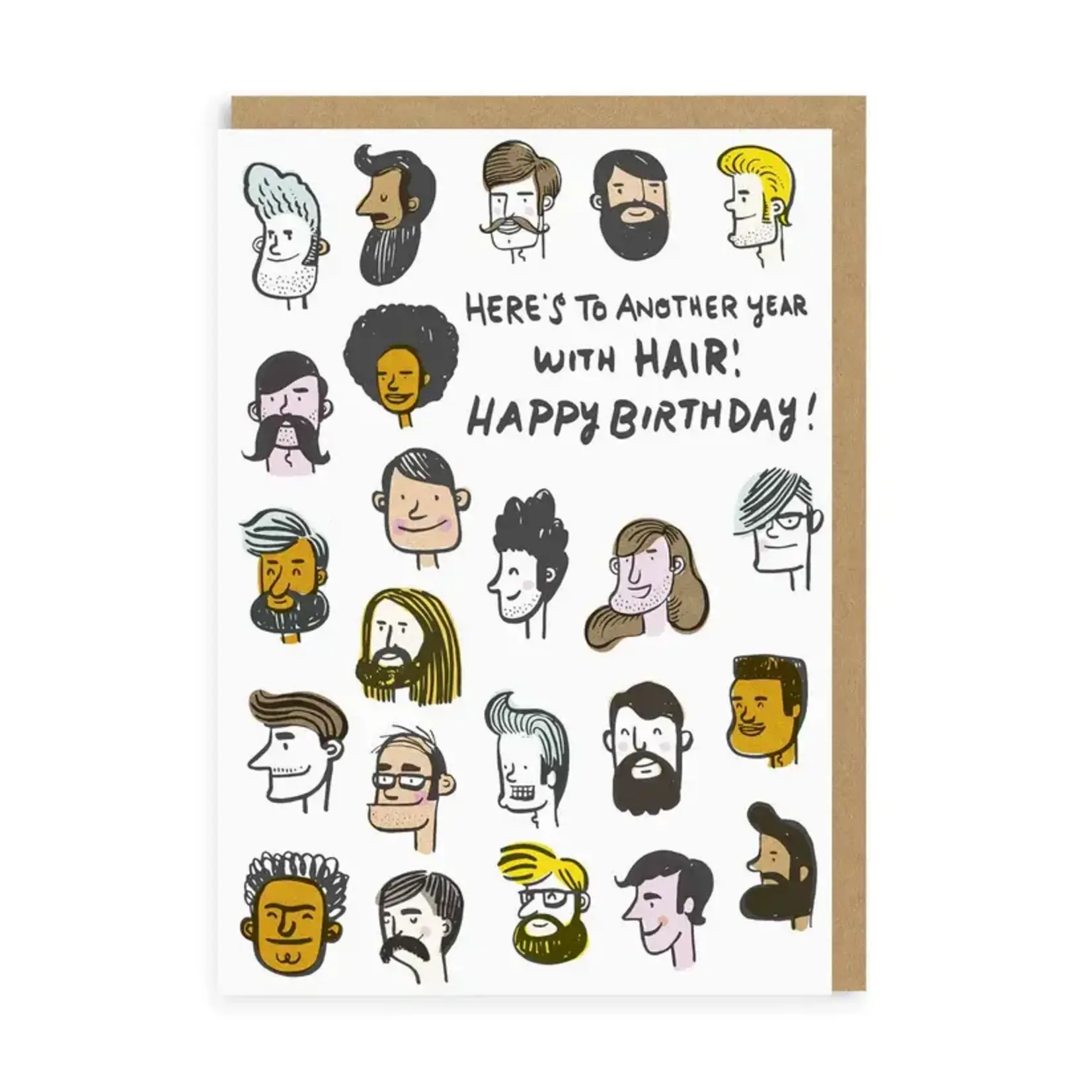 Ohh Deer Another Year With Hair Greeting Card
