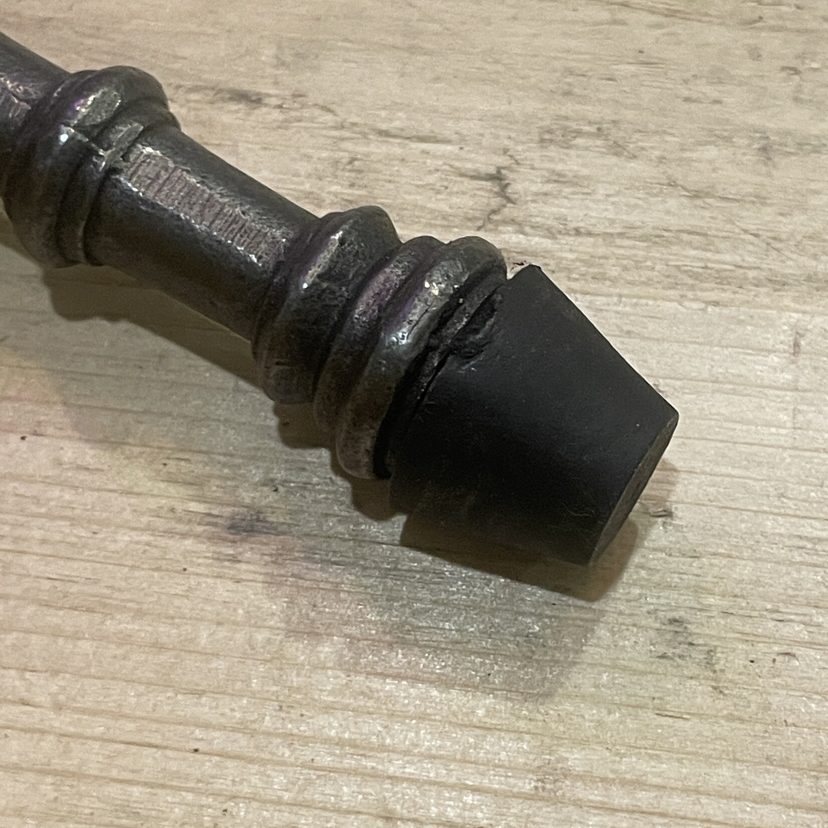 IRON RANGE Door Stop Wall Fixing with Thread Cast Antique Iron 100mm