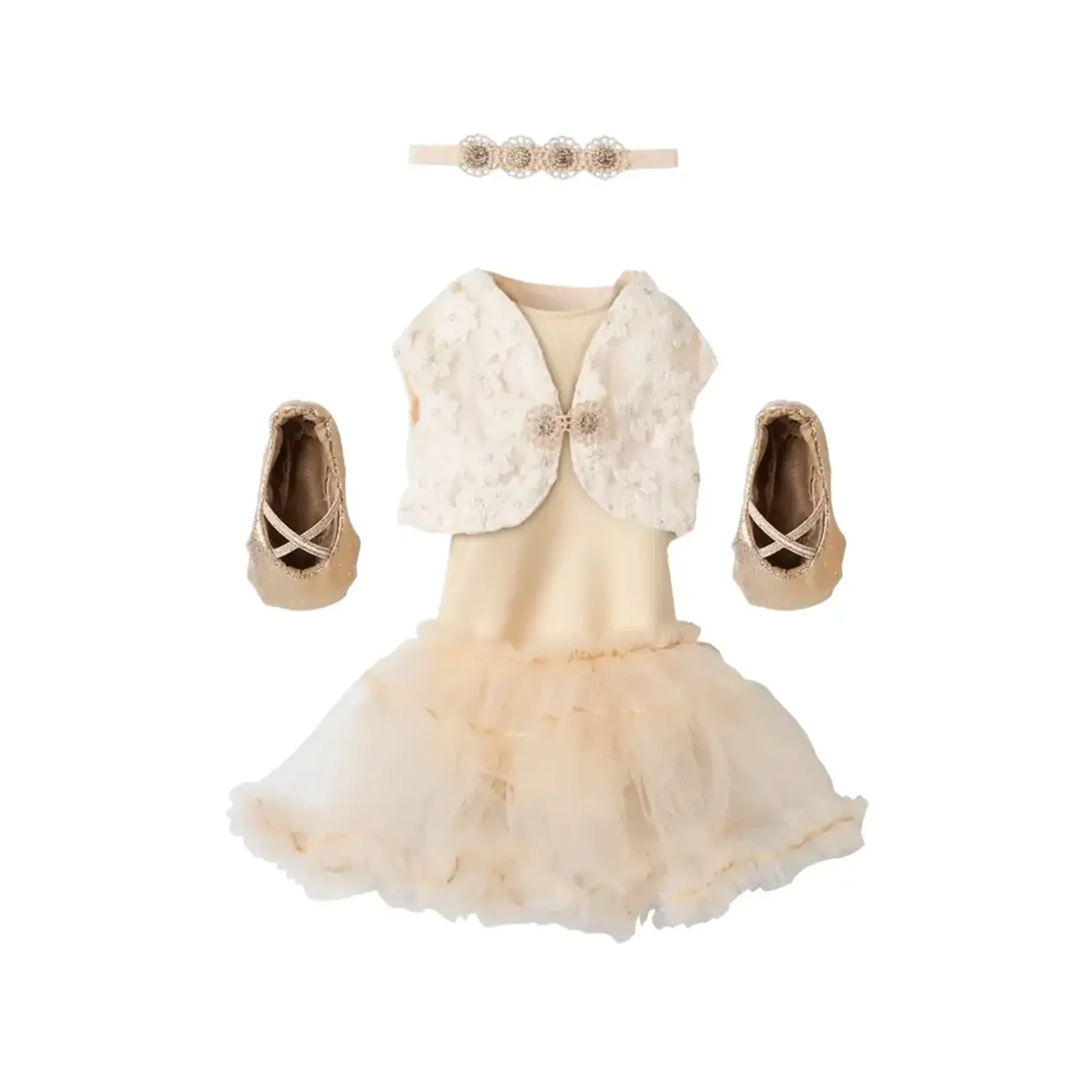 Maileg Maileg Ballet suit and skirt cream Size 3 CLOTHES