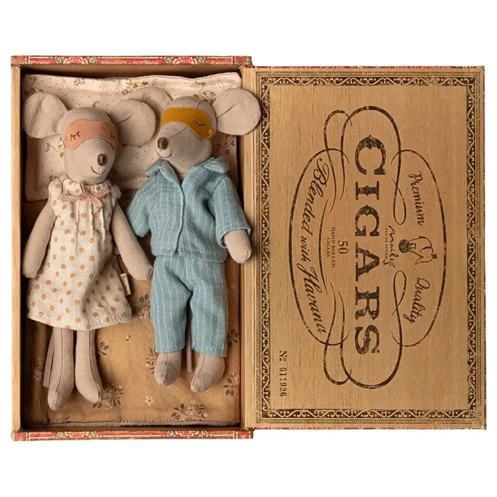 Maileg Maileg Mum and Dad mice in cigarbox